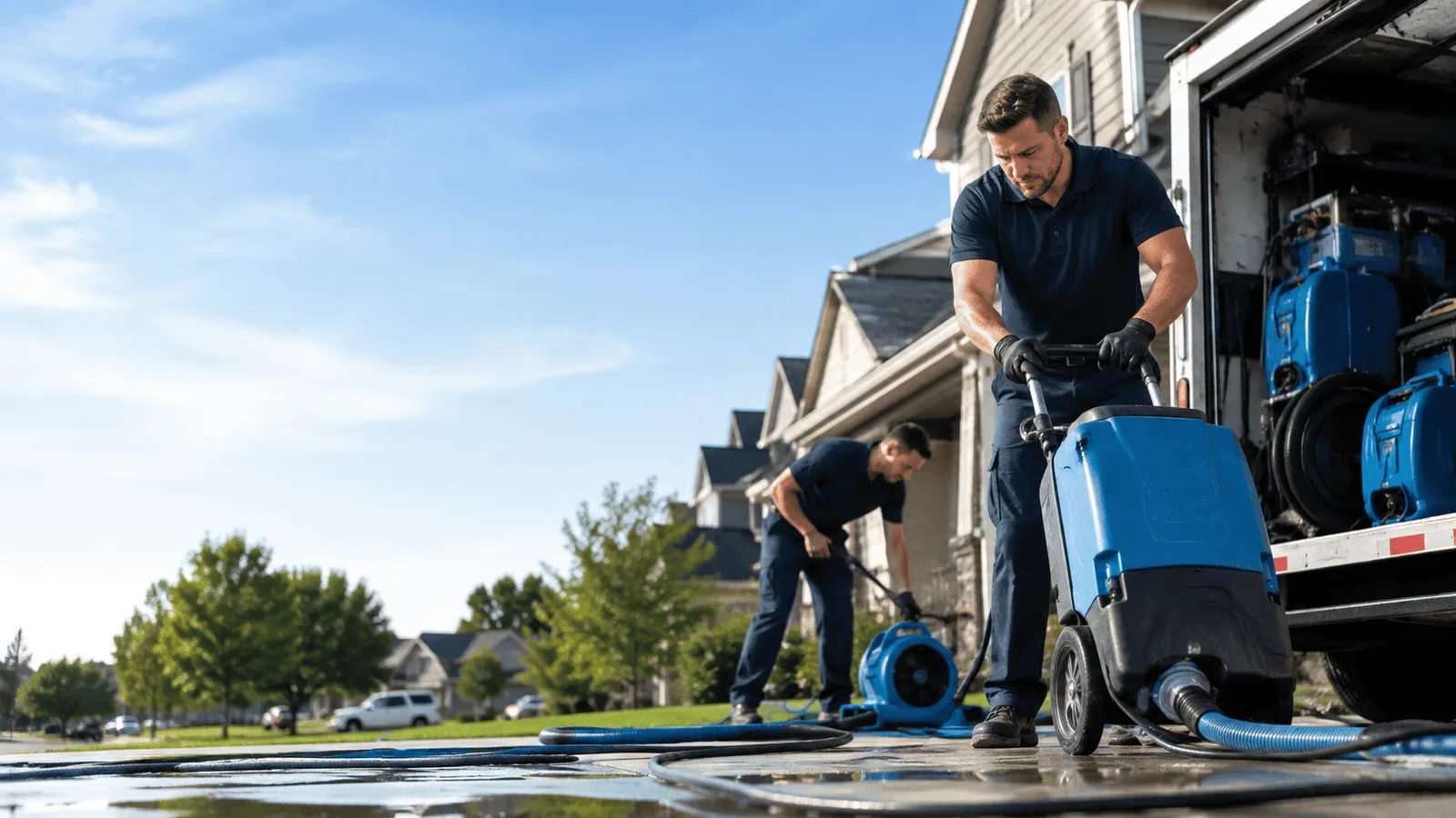 Basement Flooding being performed in Hainesport, NJ